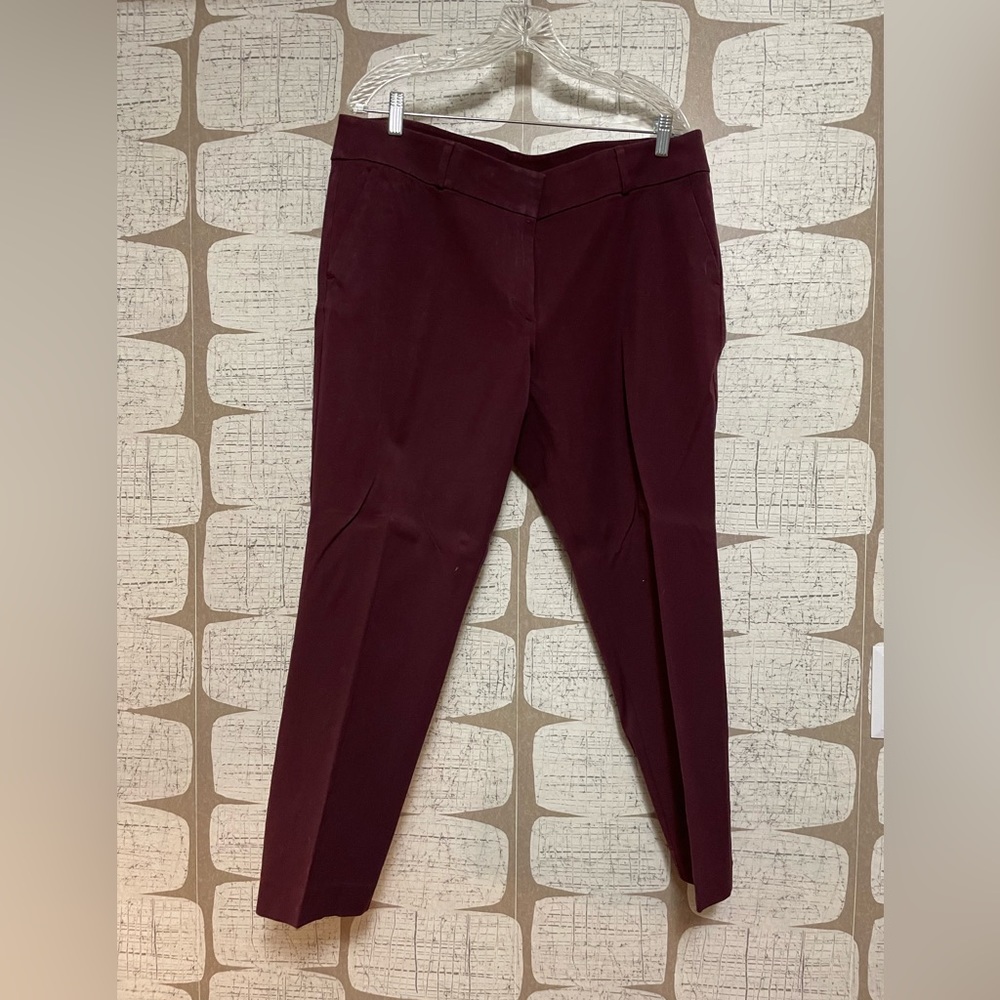 LOFT Skinny Pants in Deep Burgundy